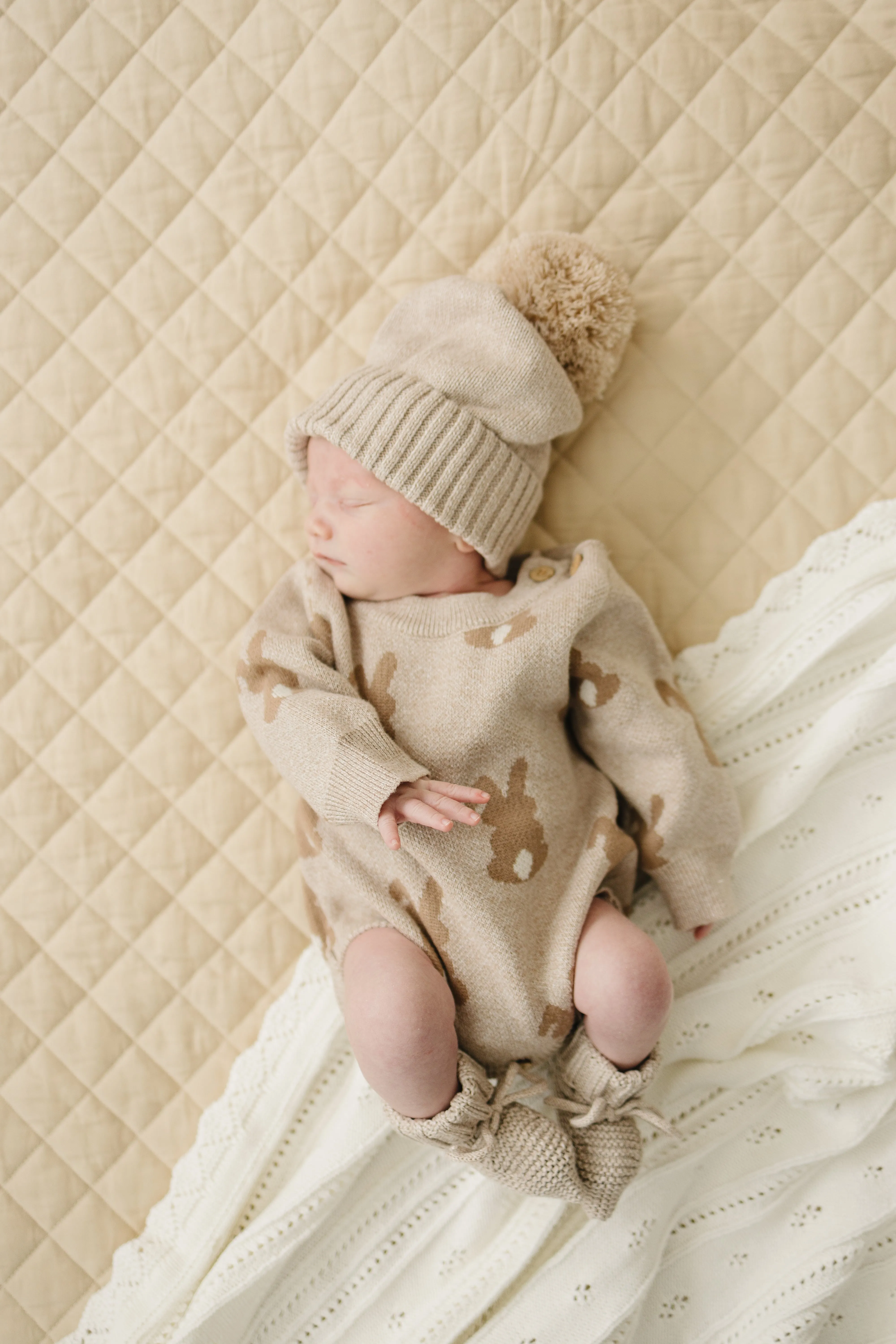 Luna   Luca Bunny Jacquard Romper