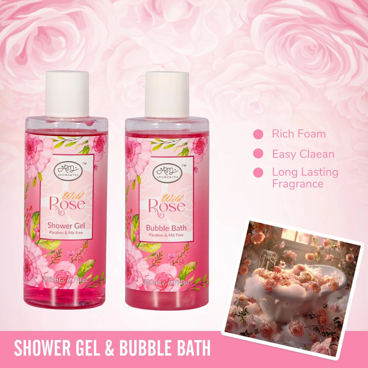 Luxury Spa Gift Set for Women, Whole Body, Bath Set, Bath Gift Set, Rose Scented, 10 Pcs, Self Care, Best Friend, Mom, Sister, Valentine's Day Gift