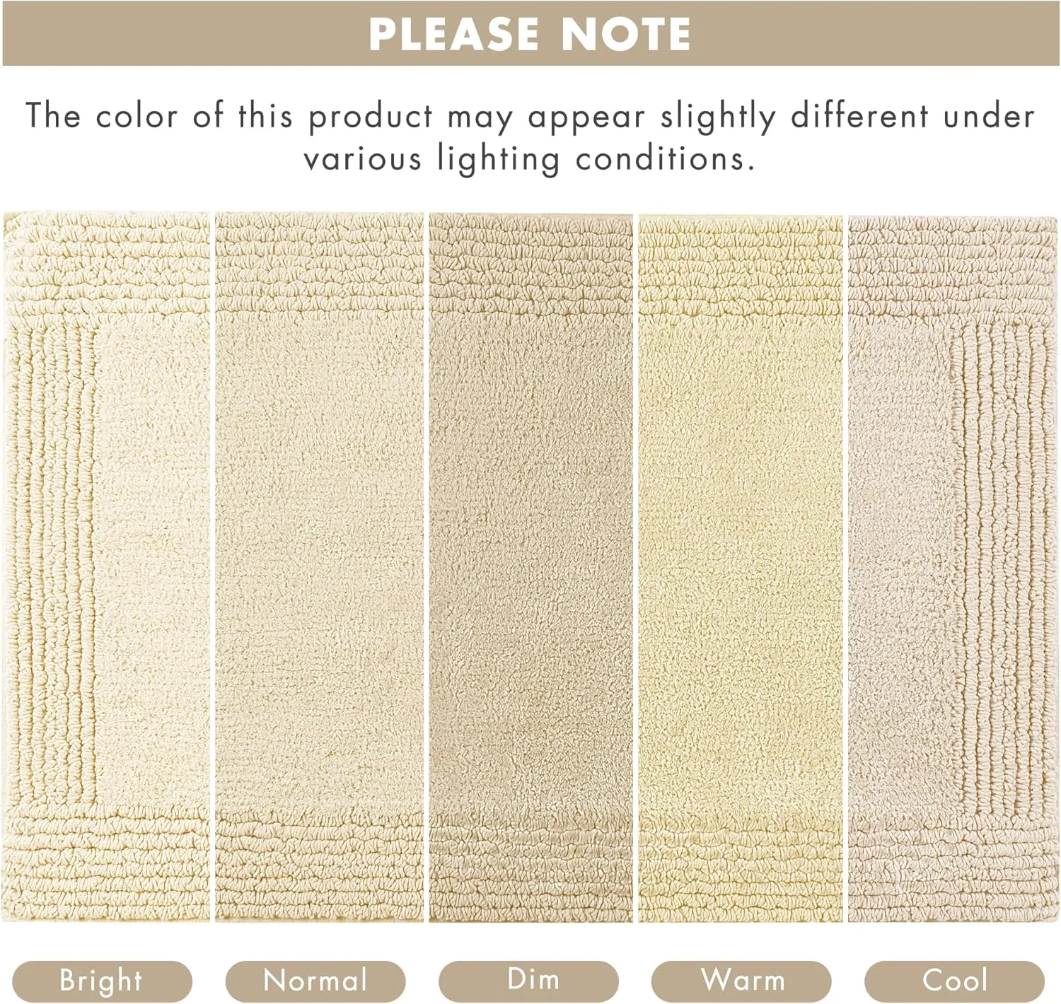 Madison Park Splendor Reversible 100% Cotton Tufted Bathroom Rug-3000 GSM Hotel Quality Luxurious Plush Medium Pile Bath Mat Absorbent, Quick Dry, Shower Room Décor, 21x34, Natural