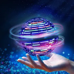 Magic Hand Controlled Flying Fidget Spinners with RGB Lights - Mini Drones Boomerang Nebula Orb Hoverball Toy Safe for Outside Game - Birthday Gifts for Kids, Boys & Girls
