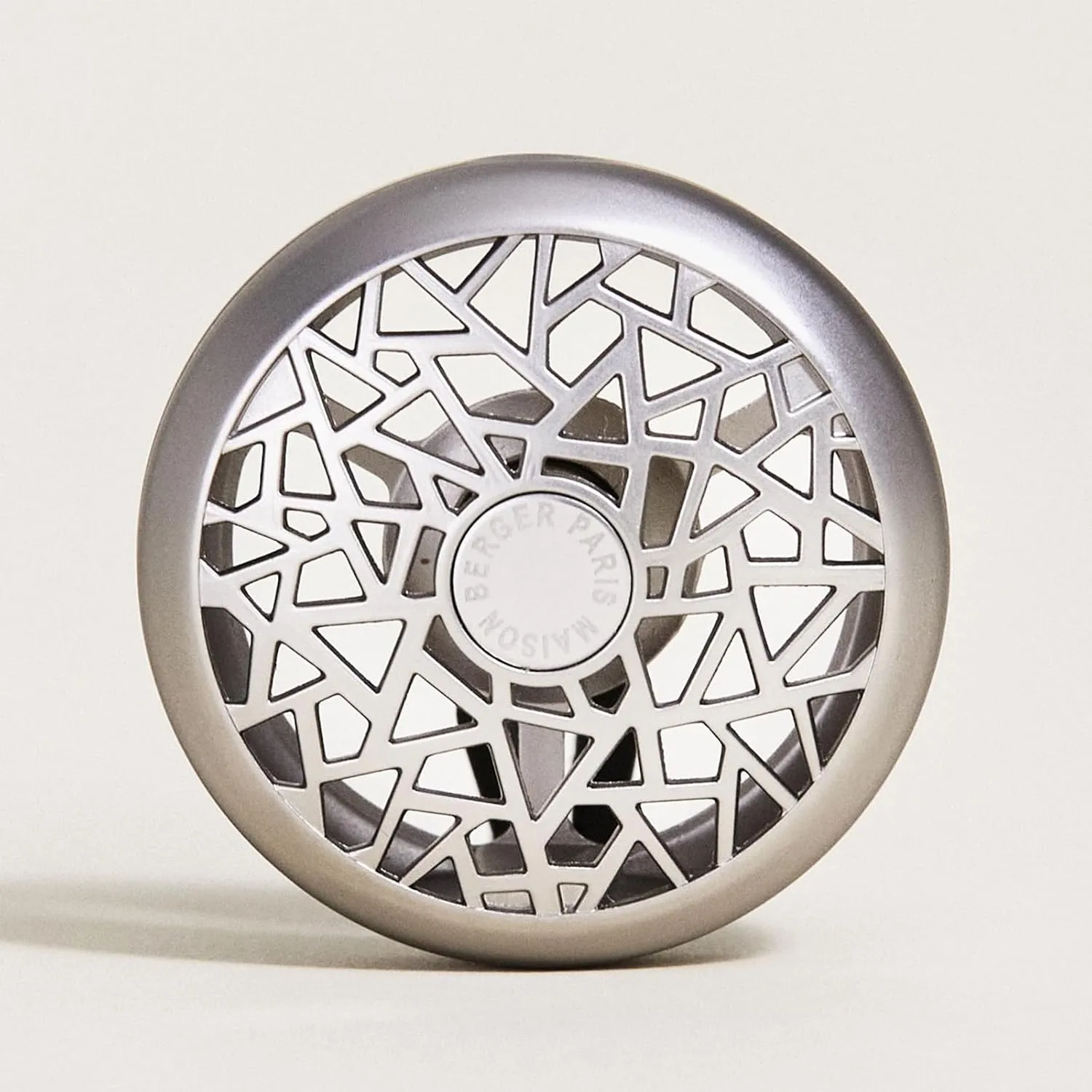 MAISON BERGER - Refillable Car Air Freshener Vent Clip Diffuser Set - 1.75" Diameter x 1.25" Depth - Made in France (Graphic Matte Finish)