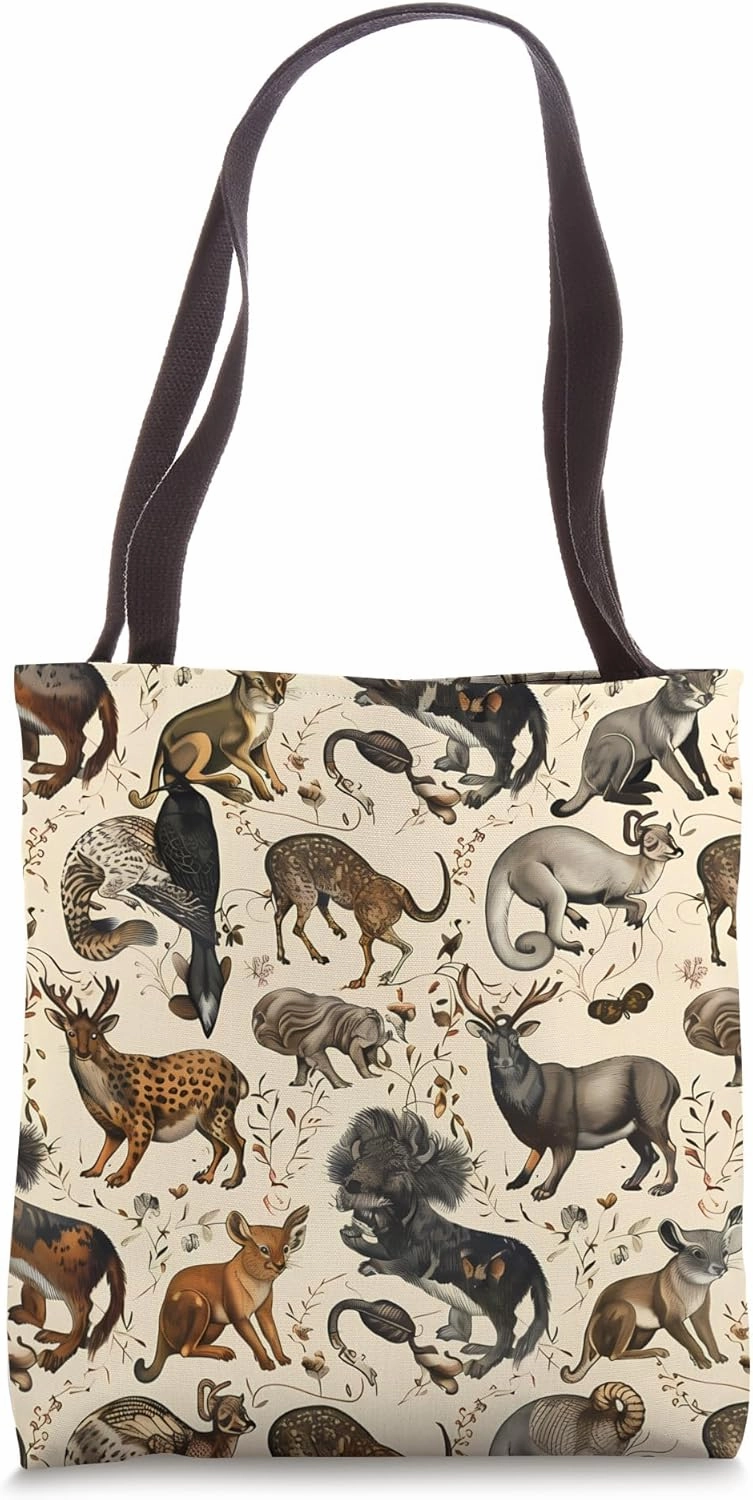 Mammal Vintage Pattern Design Tote Bag