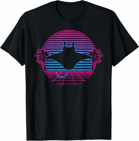Manta Ray Sting Ray Marine Sea Biologist Retro Vintage T-Shirt