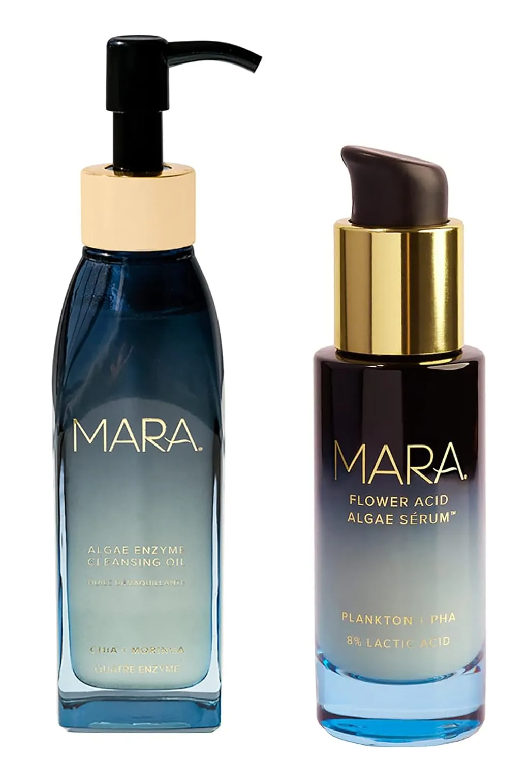 MARA - Algae Enzyme Cleansing Oil   Flower Acid Algae Face Serum VALUE Bundle | Clean, Non-Toxic, Plant-Based Skin Care