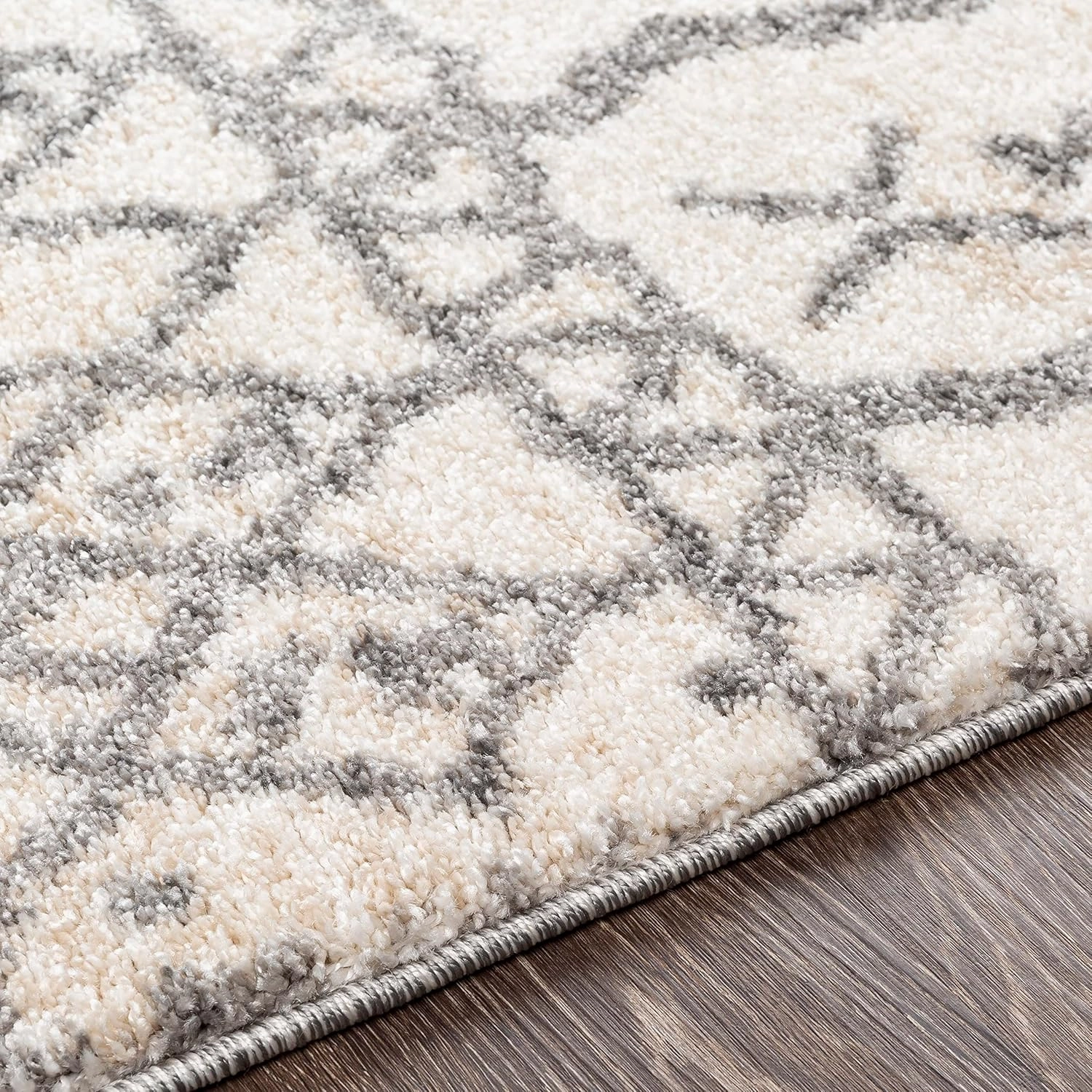 Mark&Day Area Rugs, 5x7 Oostwoud Global Khaki Area Rug, White Grey Carpet for Living Room, Bedroom or Kitchen (5'3" x 7'3")
