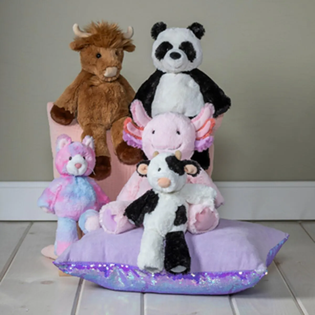 Mary Meyer Stuffed Animal Marshmallow Zoo Plush Soft Toy, 13-Inches, Ping Panda