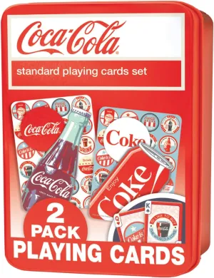 MasterPieces Officially Licensed Coca Cola 2 Pack Playing Cards - 54 Card Deck for Adults
