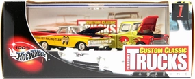 Mattel Hot Wheels 2002 Petersen's Custom Classic Trucks Magazine 1:64 Scale 2-Car Custom Vehicle Box Set - '59 El Camino & '69 Chevy Apache - Die-Cast Trucks - Kid - Includes 2 Hot Wheels Cars