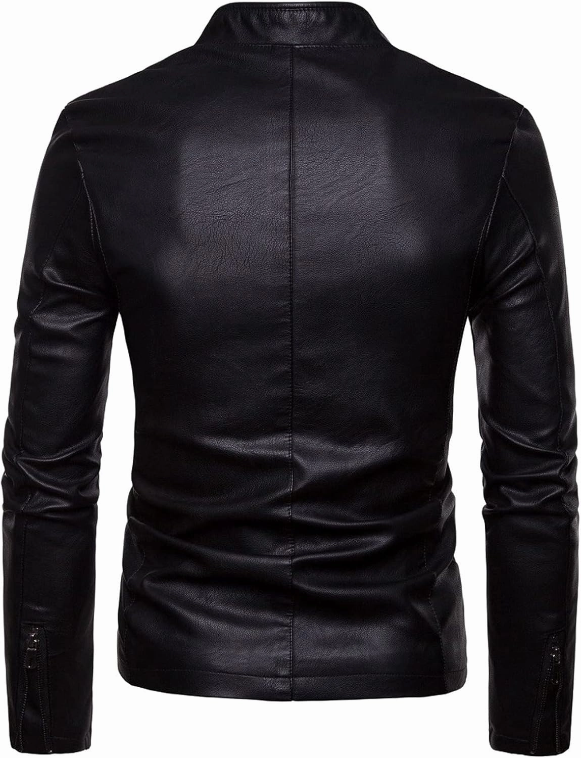 Men's Faux Leather Jacket Aviator Bomber Jackets Mens Fleece Motorcycle Coats Zipper Pocket Autumn Winter Outwear