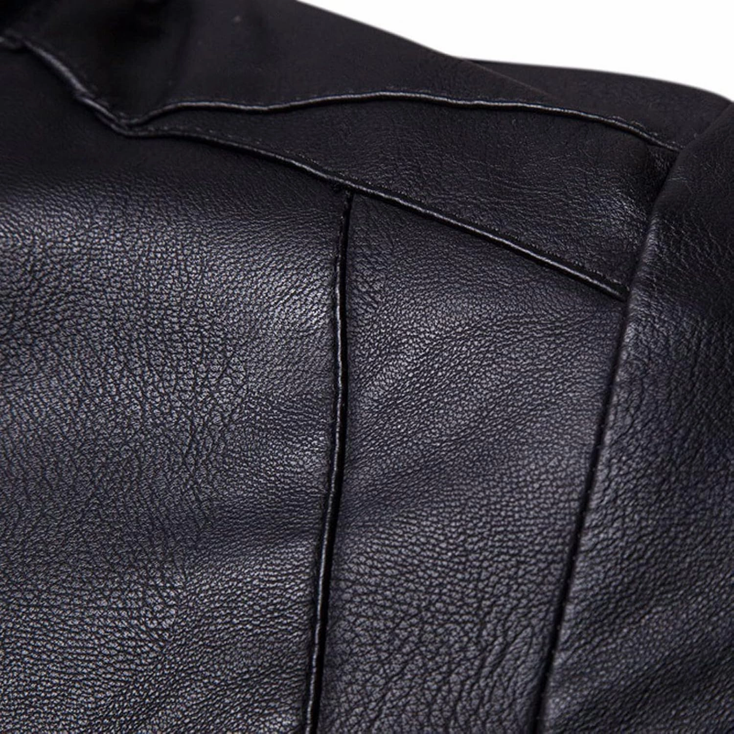 Men's Faux Leather Jacket Aviator Bomber Jackets Mens Fleece Motorcycle Coats Zipper Pocket Autumn Winter Outwear