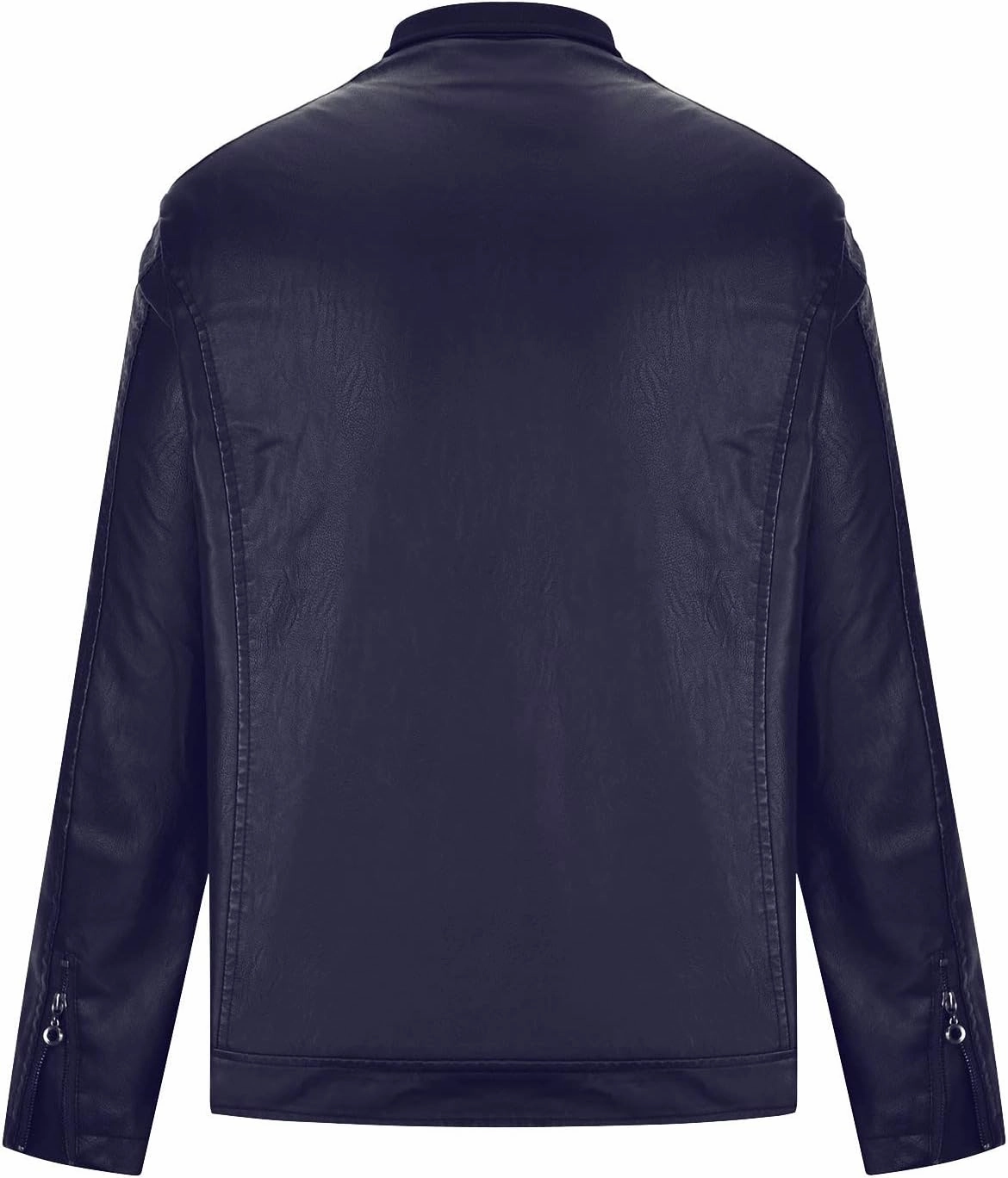 Men's Faux Leather Patchwork Jacket Men Biker Bomber Coat Color Matching Jackets Slim Fit Casual Windbreaker Outwear