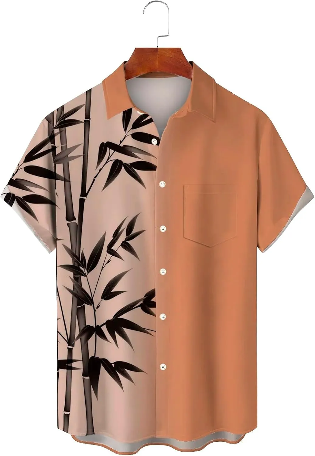 Men's Classic Everyday Soft Beach Flower Shirt and Long Suits Mens Cotton Crew Neck T-Shirt Henley