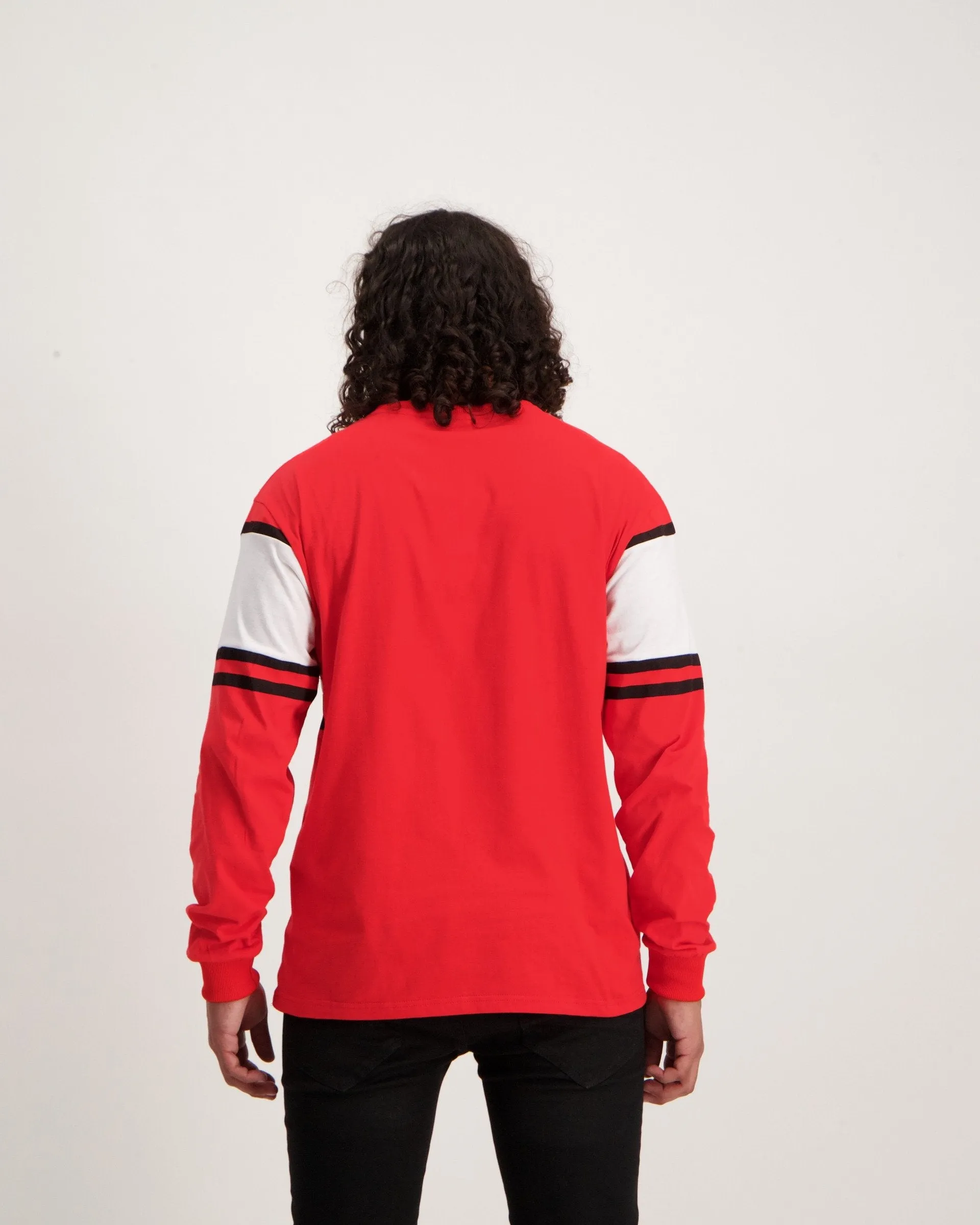 Men's Zoo York Cut And Sew Long Sleeve T-Shirt Red