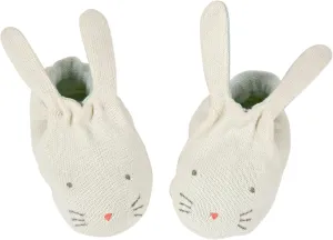 Meri Meri Mint Bunny Baby Booties (Pack of 1)