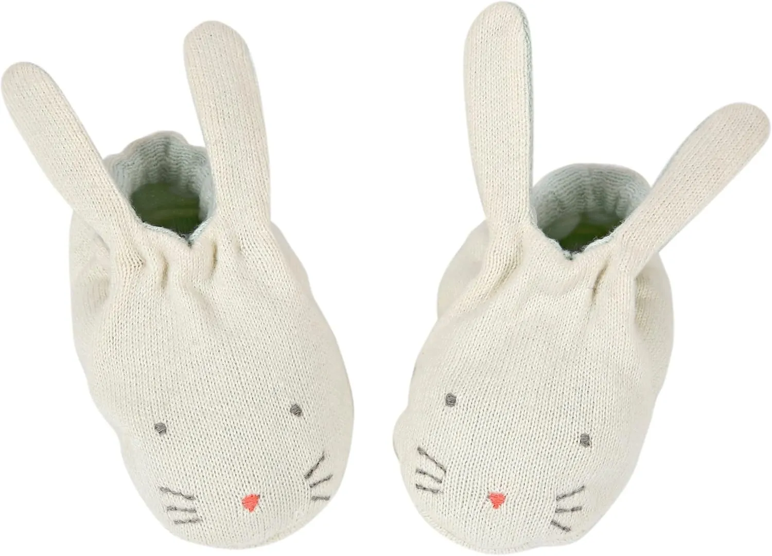 Meri Meri Mint Bunny Baby Booties (Pack of 1)
