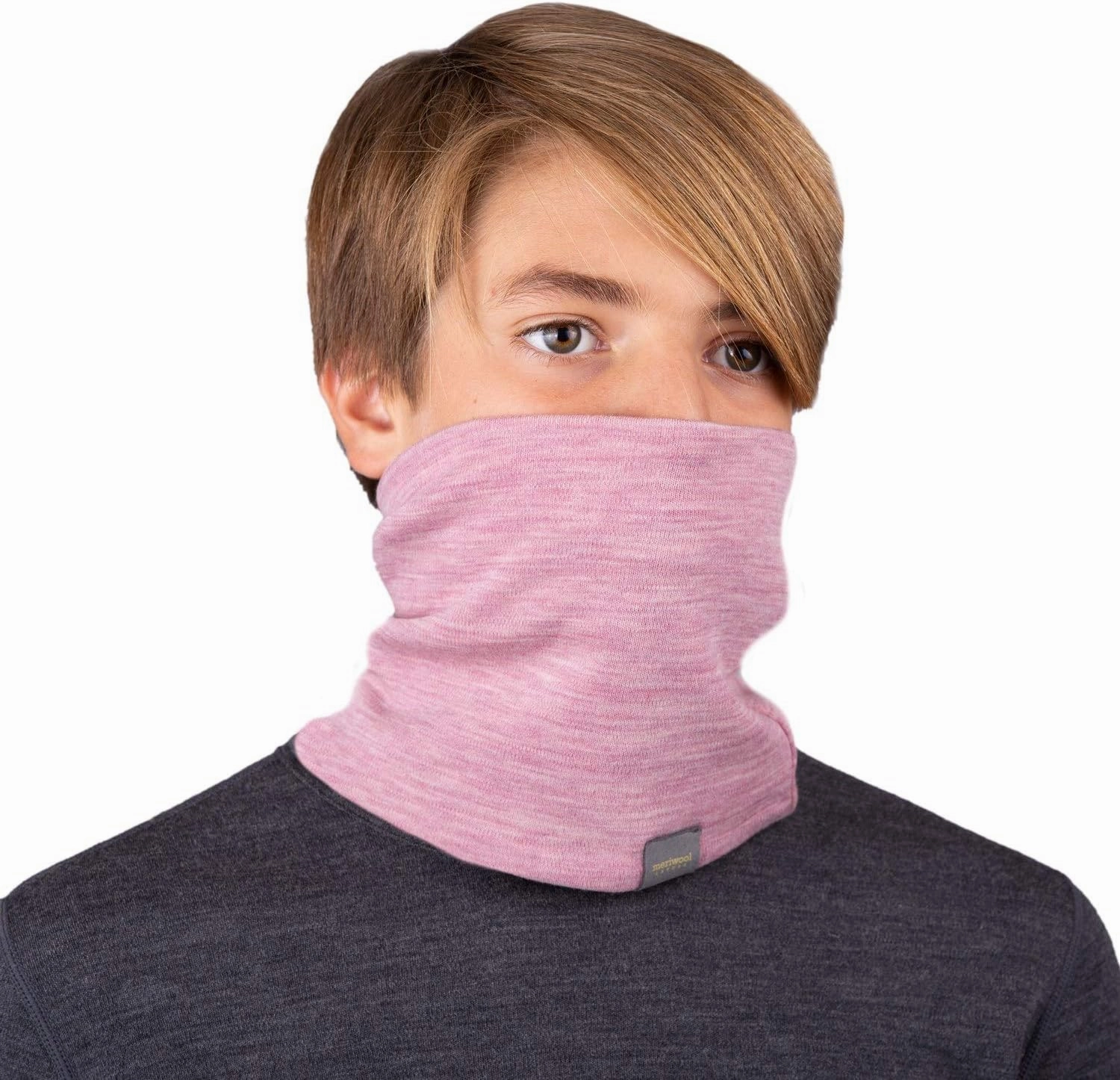 MERIWOOL Kids Merino Wool Neck Gaiter Midweight Winter Neck Warmer