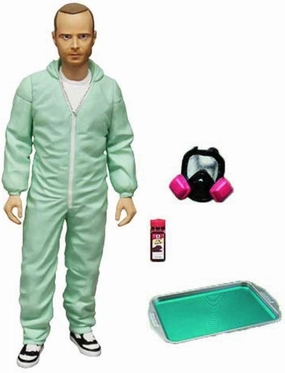 Mezco Breaking Bad Jesse Pinkman PX Exclusive Blue Hazmat 6-in Action Figure