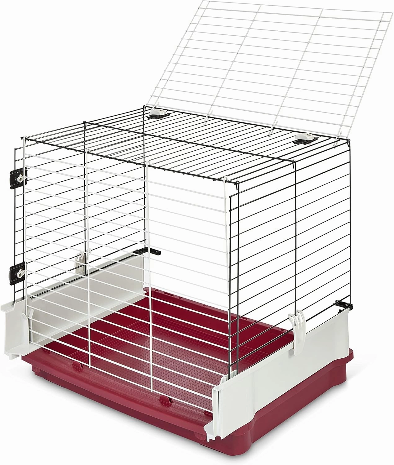 MidWest Homes for Pets Rabbit Cage Wire Extension | Extension Fits Midwest Models 158 & 158XL, 158WEX, Maroon/White (Wire Extension Only)