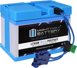 Mighty Max Battery Drop in Replacement for 12 Volt Lithium Iron Phosphate (LiFePO4) Peg Perego 12 AH Ride On Toy Battery kit and Harness