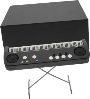 Mini Electronic Organ Toy Dollhouse Decoration Smooth Finish for Creative Landscape for Boys and Girls Versatile Miniature Musical Instrument Ornament Style