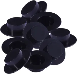 Mini Plastic Top Hats 50pcs Mini Plastic Top Hats Plastic Miniature Top Hat for Christmas Dollhouse Home Decors Christmas Black Top Hats