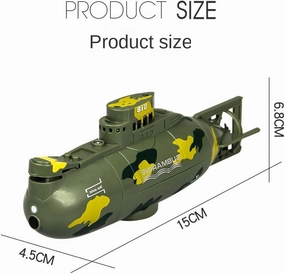 Mini Remote Control Submarine, 6-Channel Waterproof Electric Military Model, Water Diving Remote Control Toys, Fun Gifts for Children Over 3 Years Old