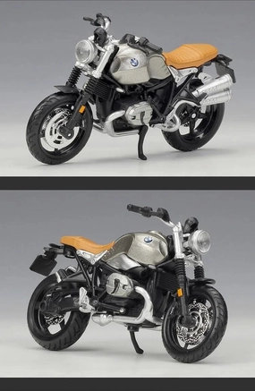 Mini Simulation Motorcycle Toys 1:18 FouBMW R Nine T Scrambler Alloy Motorcycle Model Diecast Metal Toy Street Cross-Country Motorcycle Adult for Boys