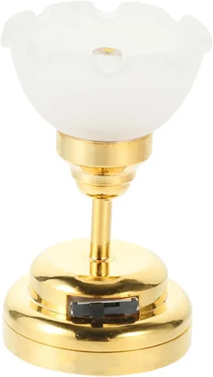Miniature Dollhouse Led Ceiling Lamp Flower-Shaped Pendant Light for Dollhouses Charming Adornment for Boys and Girls Rooms Safe and Reusable Decor for Mini House Decoration