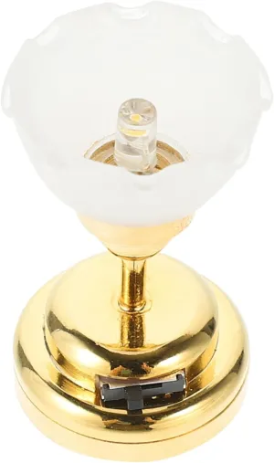 Miniature Dollhouse LED Chandelier Flower Ceiling Lamp for Doll House Accessories Safe Reusable Decoration for Mini House Landscape Craftsmanship