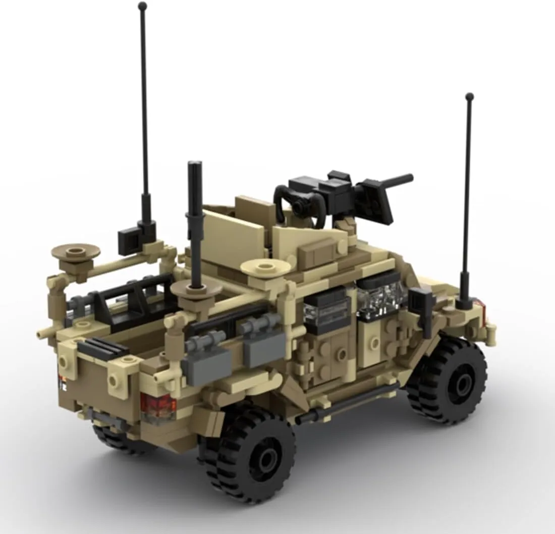 Modern Military Vehicle Building Kit, 437PCS Armored Car Model Assembly Sets, Creative Toys Gifts for Kids Adults