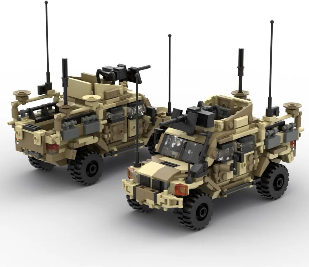 Modern Military Vehicle Building Kit, 437PCS Armored Car Model Assembly Sets, Creative Toys Gifts for Kids Adults