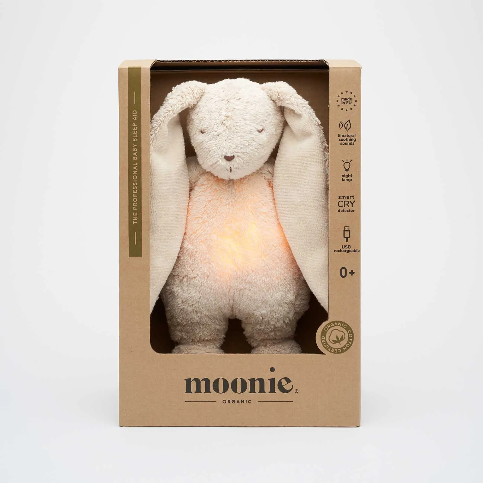 Moonie Humming Organic Bunny Night Light