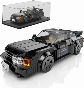 Mould King Initial D Car Skyline GTR32 Race Car Building Sets with Display Case, 27014 Collectible Speed Champion Car Building Blocks, Classic Race Car Building Kits for Adults Kids 8 (359PCS)