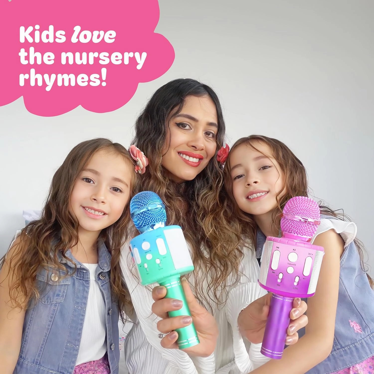 Move2Play, Kids Karaoke Microphone | Includes Pre-Loaded Songs & Bluetooth | Kids Birthday Party Gift | Toy for All Ages 2, 3, 4, 5, 6  Year Old Girls, Boys & Toddlers