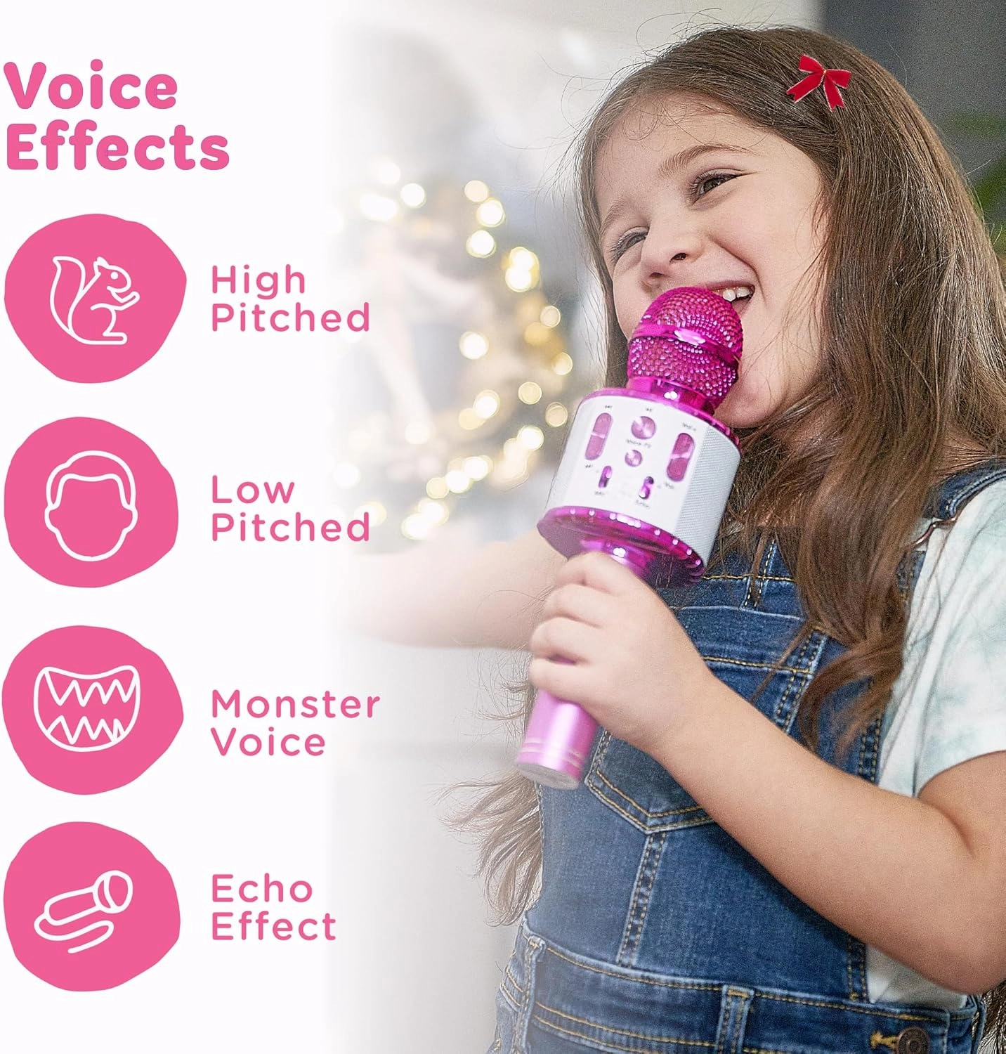 Move2Play, Kids Karaoke Microphone | Includes Pre-Loaded Songs & Bluetooth | Kids Birthday Party Gift | Toy for All Ages 2, 3, 4, 5, 6  Year Old Girls, Boys & Toddlers