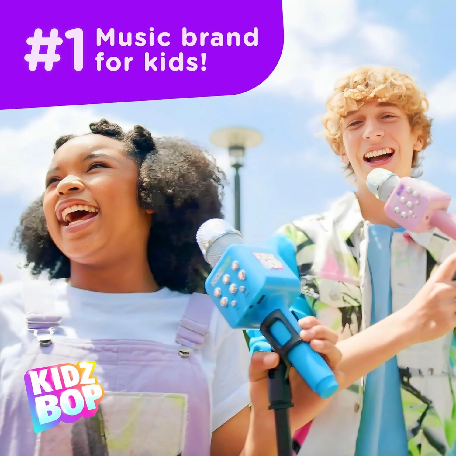 Move2Play, Kidz Bop Karaoke Microphone | The Hit Music Brand for Kids | Toy for Girls & Boys Ages 2, 3, 4, 5, 6, 7, 8  Years Old | Gift & Birthday Present