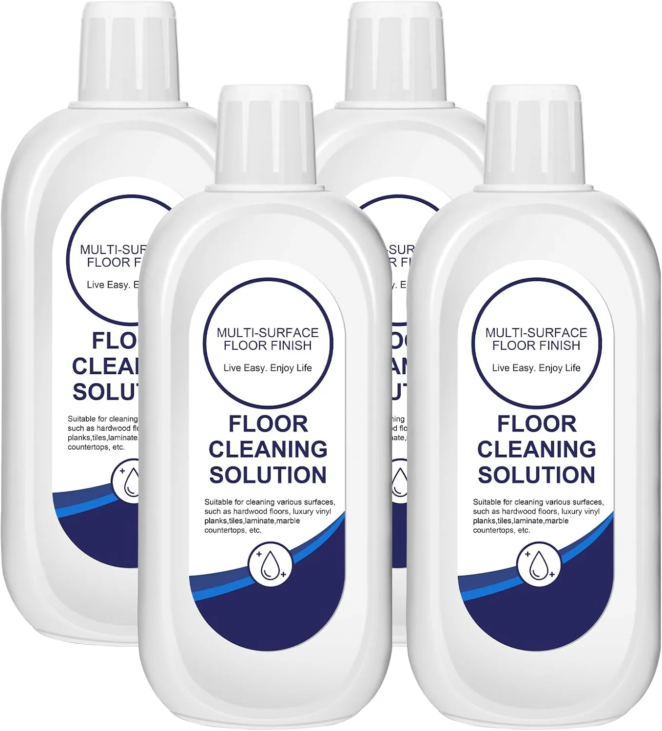 Multi-Surface Floor Cleaning Solution Compatible with Tineco, Cleaner Refill for All Mopping Robot Vacuums and Cordless Wet/Dry Mops (4 Bottle Pack, Original)