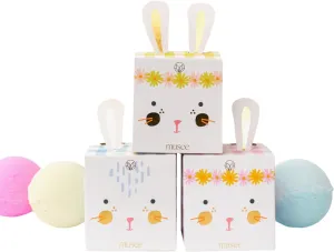 Musee Bunny Bath Bomb Trio Set, Surprise Inside,Gift for Women, Handmade in USA, Cruelty-Free, Bath Balms Set, 3 x 8oz