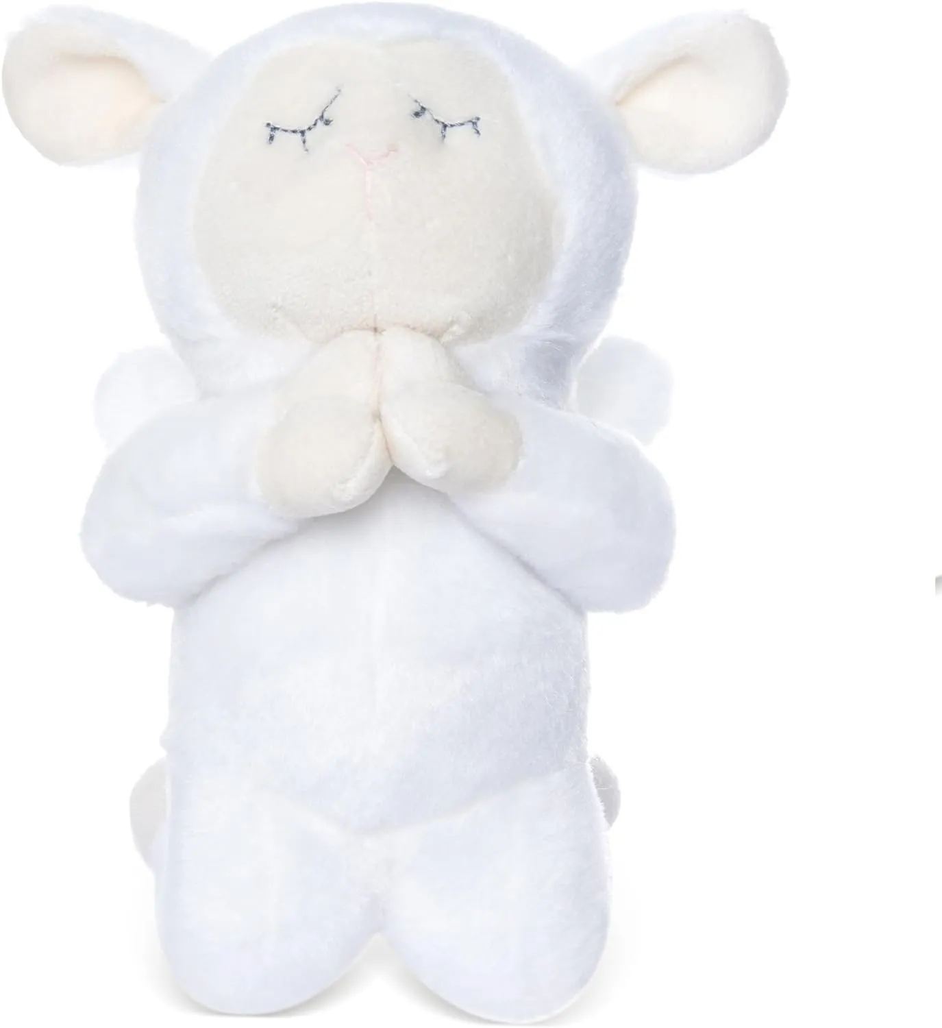 My OLi 7" Plush Prayer Lamb Plays Jesus Loves Me Praying Plush Lamb Soft Toy Stuffed Animal Bedtime Gifts for Baby Kids Girls Boys