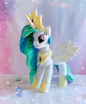 My Little Pony - Princess Celestia - Officially Licensed Product, Soft and Cuddly Collectible for Fans and Collectors - Ideal Gift for Kids and Adults - Ages 3 