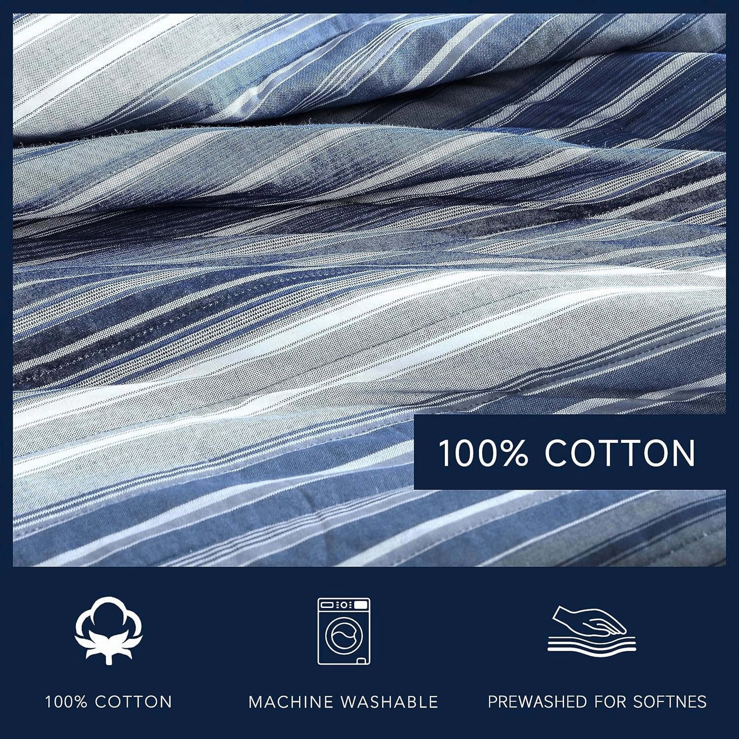Nautica - King Quilt Set, Cotton Reversible Bedding with Matching Shams, Bedding Set for All Seasons (Coveside Blue, King)