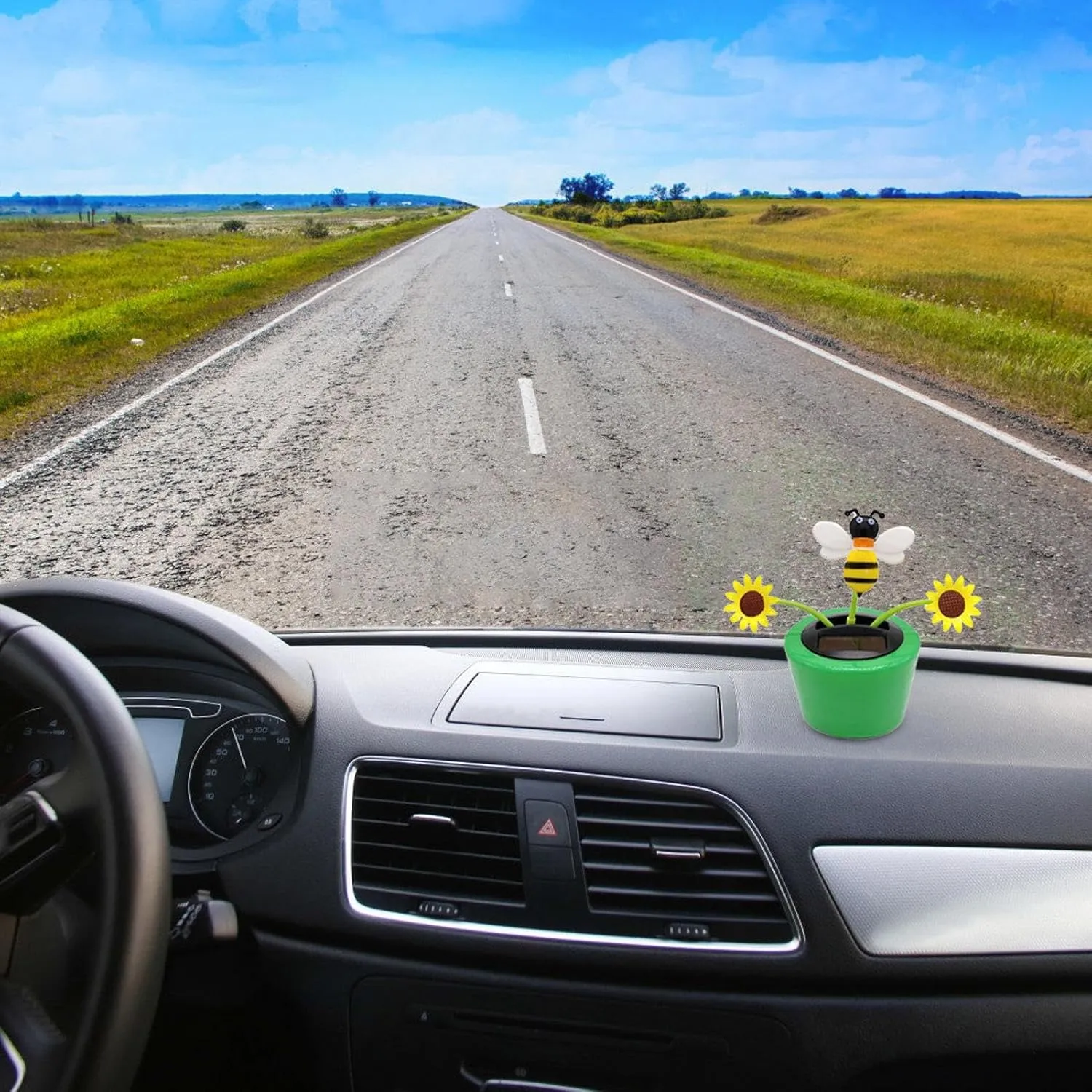 Naysku Solar Toy Sunflower Ornament - Sunflower Solar Car Ornament - Portable Shaking Head Car Toy, Reusable Solar Powered Dashboard Decor for Home, Bedroom and Car Qincu-us