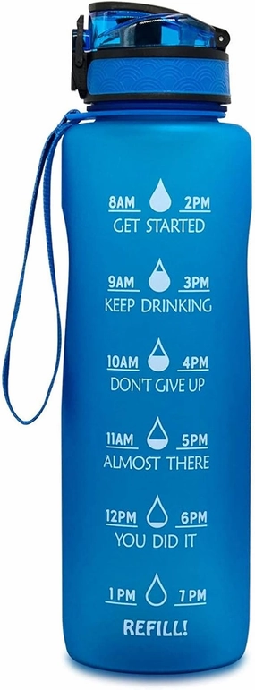 NC The Best Sports Bottle, Large Capacity, One-Button Opening, Flip-top Leak-Proof Lid, Healthy and Environmentally Friendly Tritan Material, BPA-Free (with Filter Layer)