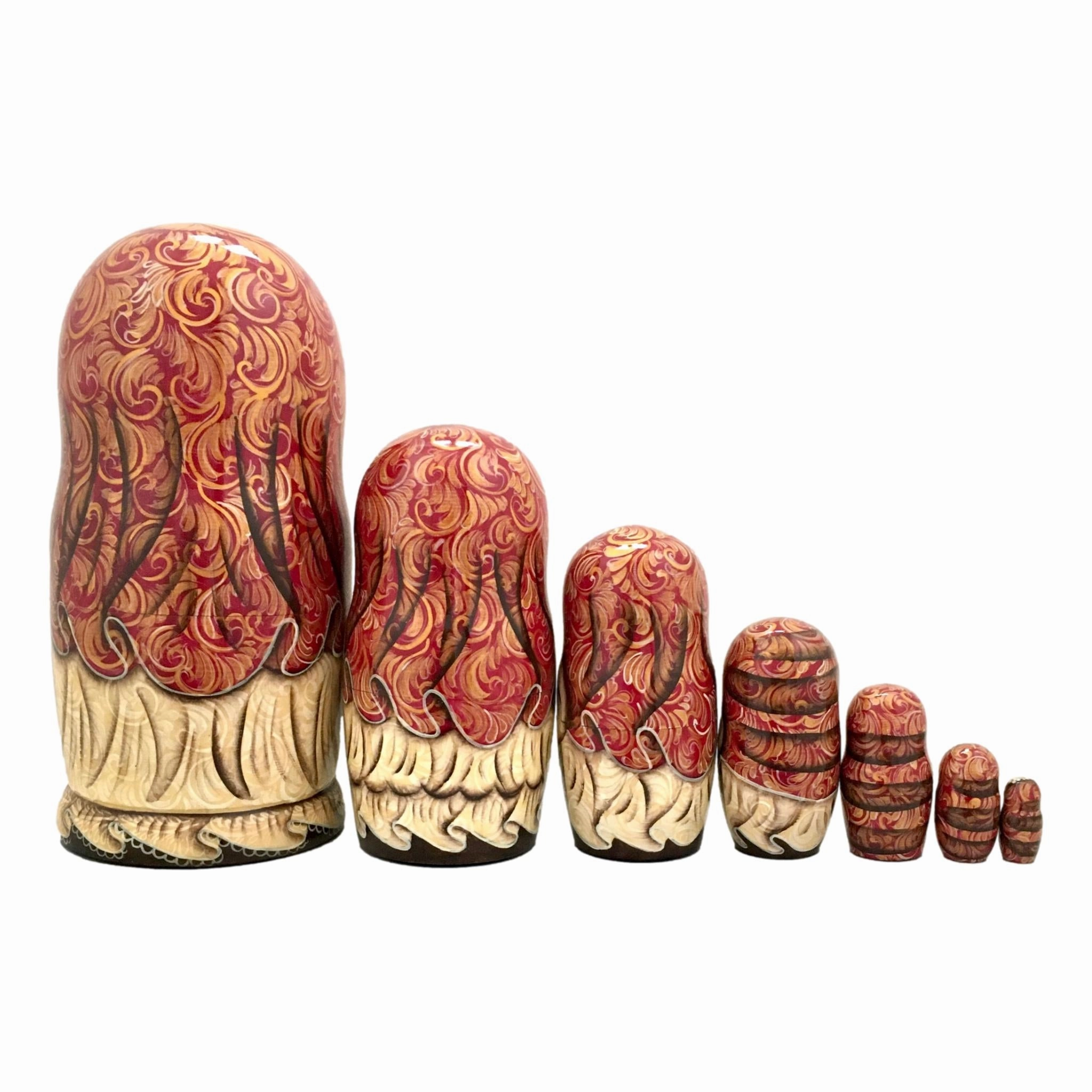 Nesting Dolls Large Matryoshka 7 Pieces Set Fairytale Story