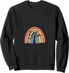 New Born Baby Ella Personalized Gift Rainbow Nursery Sweatshirt