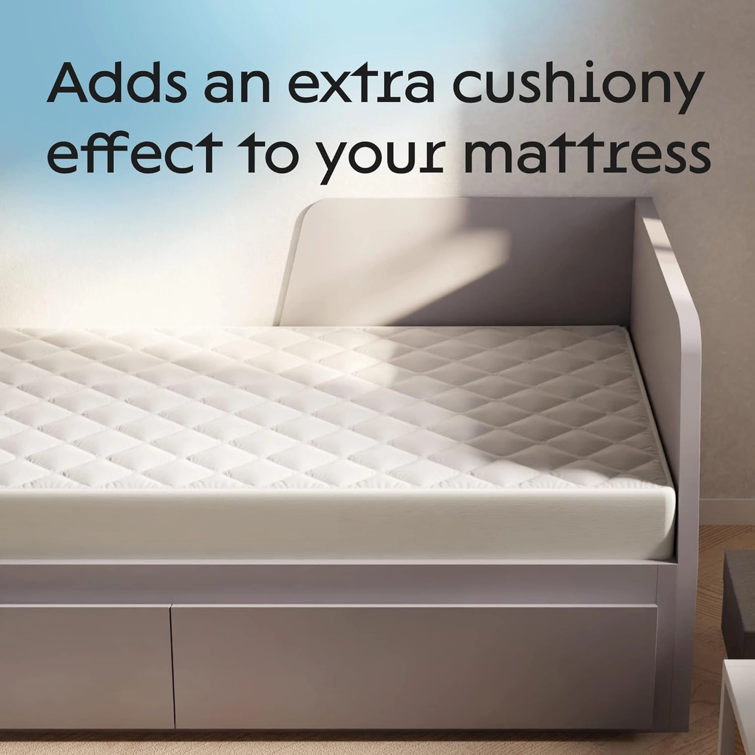 Niagara Cotton Mattress Pad Twin 39x75 - Non Noisy Cooling Breathable Ultra Plush Absorbent Protector Extra Deep Fits 20 Inches Deep Mattress