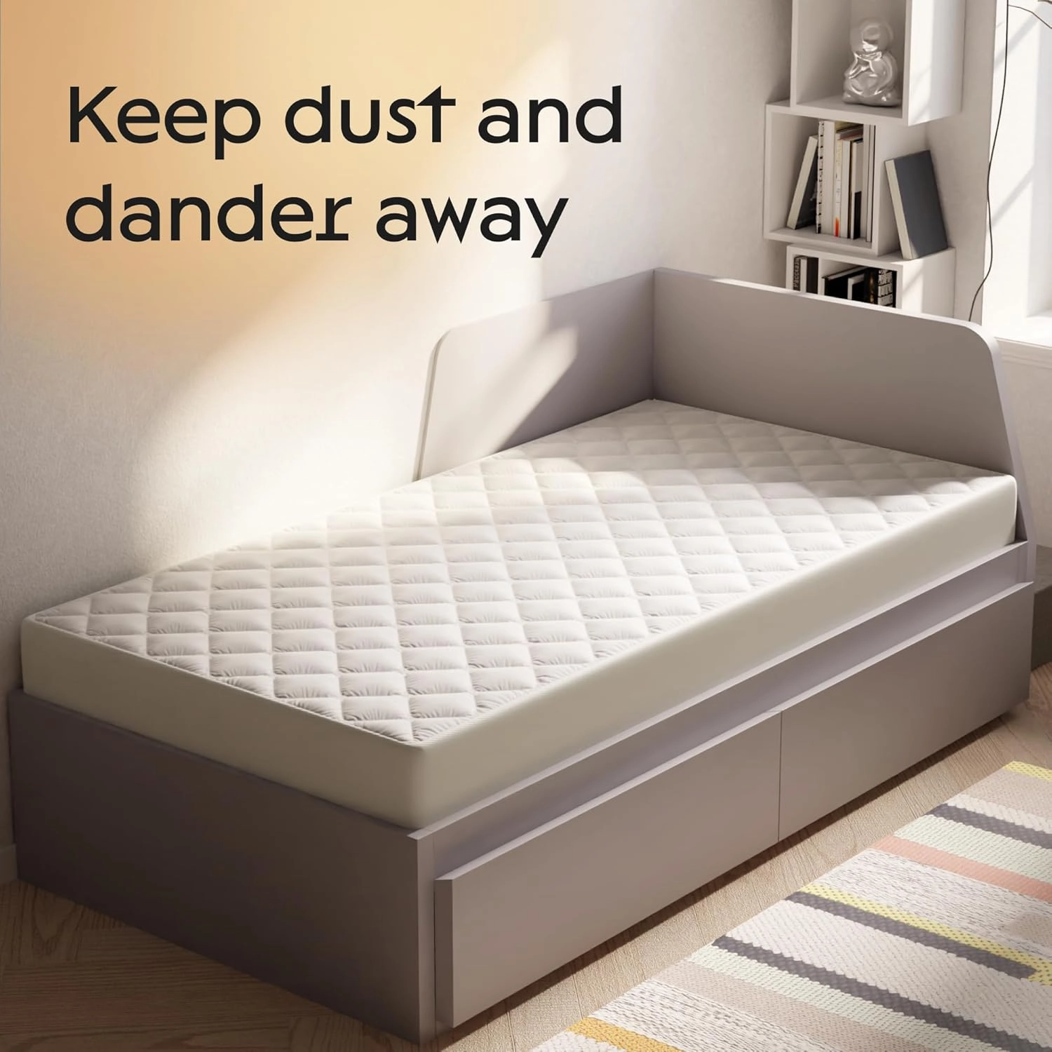 Niagara Cotton Mattress Pad Twin 39x75 - Non Noisy Cooling Breathable Ultra Plush Absorbent Protector Extra Deep Fits 20 Inches Deep Mattress