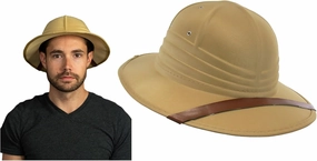 Nicky Bigs Novelties Adult British Pith Helmet Jungle Safari Zoo Keeper Adjustable Sun Hat Explorer Guide Halloween Costume
