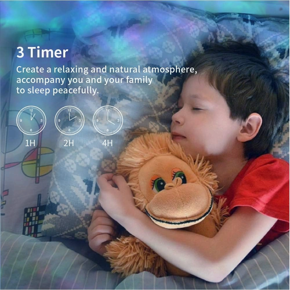 Night Light Projector, Ocean Wave Night Light for Kids Room, Remote and Timer, Dimmable 7 Light Modes and Bulit-in Sound Machine, Mermaid Decor Birthday Christmas Gifts (Blue)