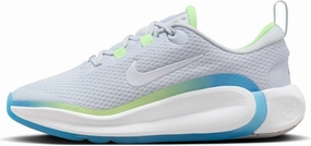 Nike Infinity Flow Big Kids' Running Shoes (FD6058-001, Football Grey/White-Barely Volt) Size 6